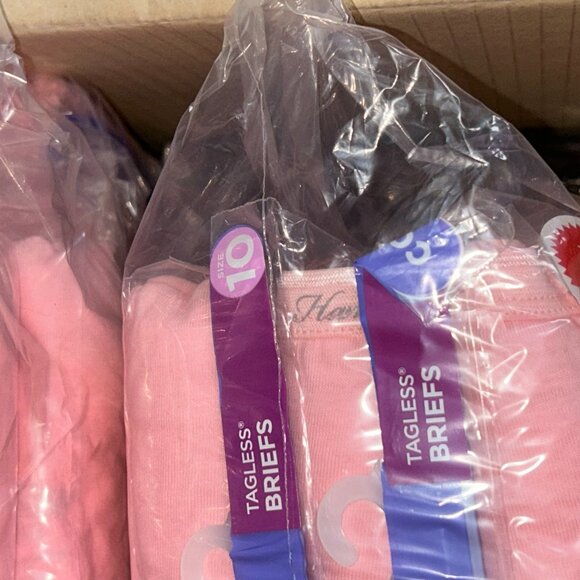 Hanes Women’s Tagless Briefs – LOT - 144 pcs – 24 packs (6 ea) – Sz 10 - NEW - Picture 4 of 5